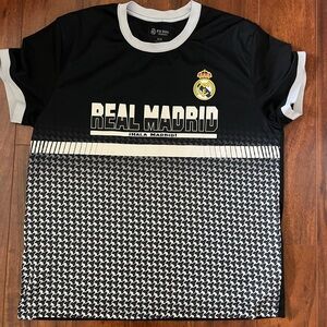 Real Madrid Black and White T-Shirt